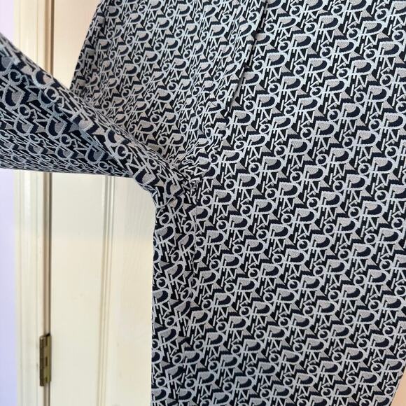 Pinko Bello 130 Div Pantalone Jacquard Monogram Logo Stretch Trouser Size 2 - Picture 4 of 10